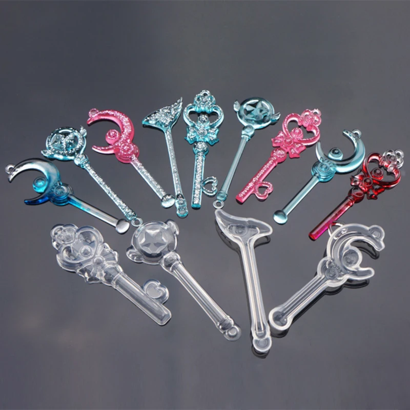 Мода Mix Key Moon волшебная палочка Скрапбукинг силиконовая форма «сделай сам» смола декоративные ручное производство ювелирных изделий