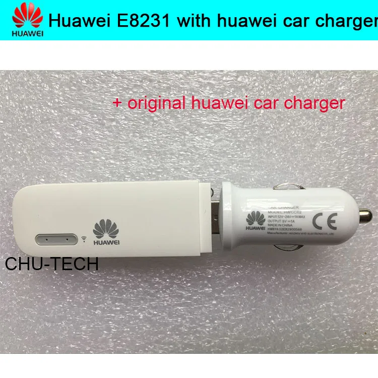 

Unlocked Original Huawei E8231 with original huawei car charger 21M 3G USB wifi dongle