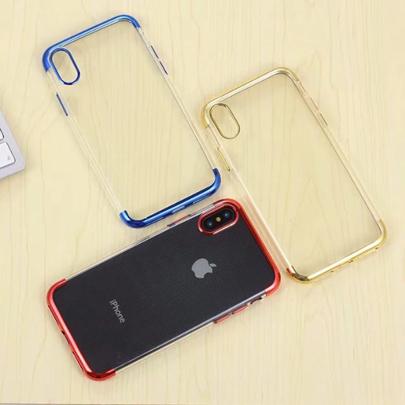Luxury Soft Silicon Case For iPhone XS MAX XR X 8 Plus Ultra Thin Rubber Plating TPU Back Coque 7 6 s 10 |