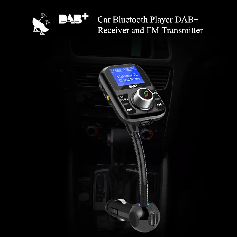 JaJaBor dab fm передатчик приемник dab Bluetooth Handsfree Car Kit с разъемом подачи внешнего сигнала AUX Автомобильный MP3-плеер цифровой аудиовещание USB Зарядное устройство