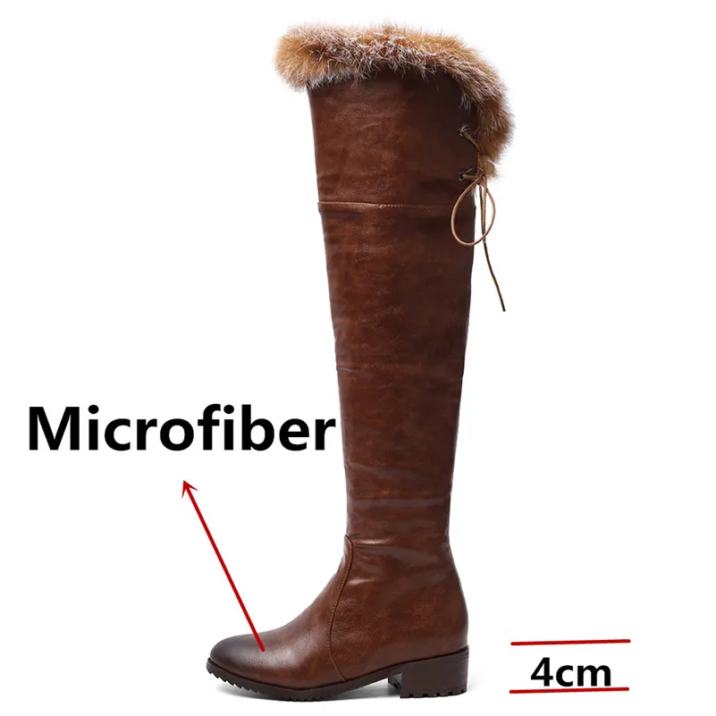 FEDONAS Autumn Winter Quality Microfiber Leather Women Over The Knee Boots Warm Long Boots Night Club Basic Shoes Woman