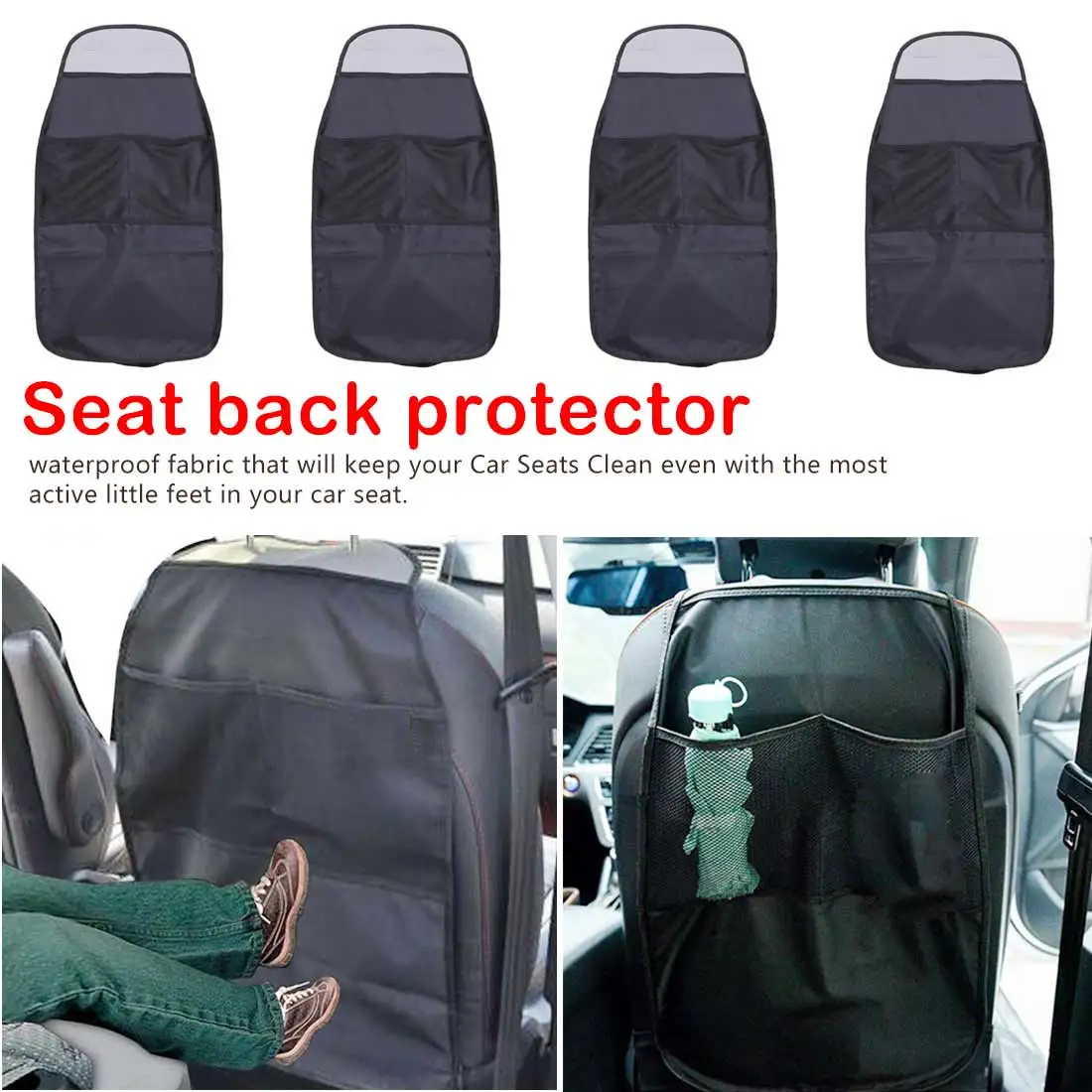 

Auto mobile Seat Back Protector Cover For kids Kick Mat Keeping Clean Waterproof Universal Car Seat Protect Cover