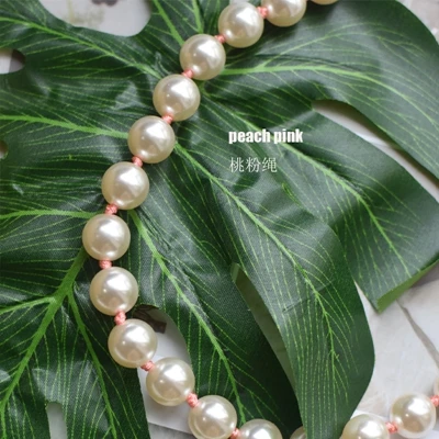 MM FOND Fashion Faux Pearl с цветным шнуром, легко сочетающиеся, супер шикарные женские сумки-мессенджеры на ремне, хорошее качество, для девочек, ремень через плечо - Цвет: peach pink cord