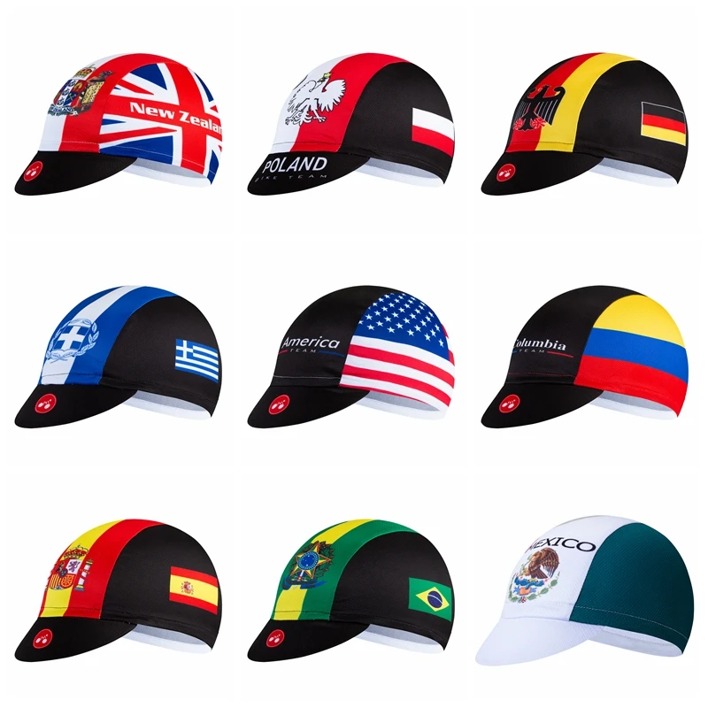 CyclingCapBikeHelmetHatMenWomenPolandBrazilColombiaSpainUSA