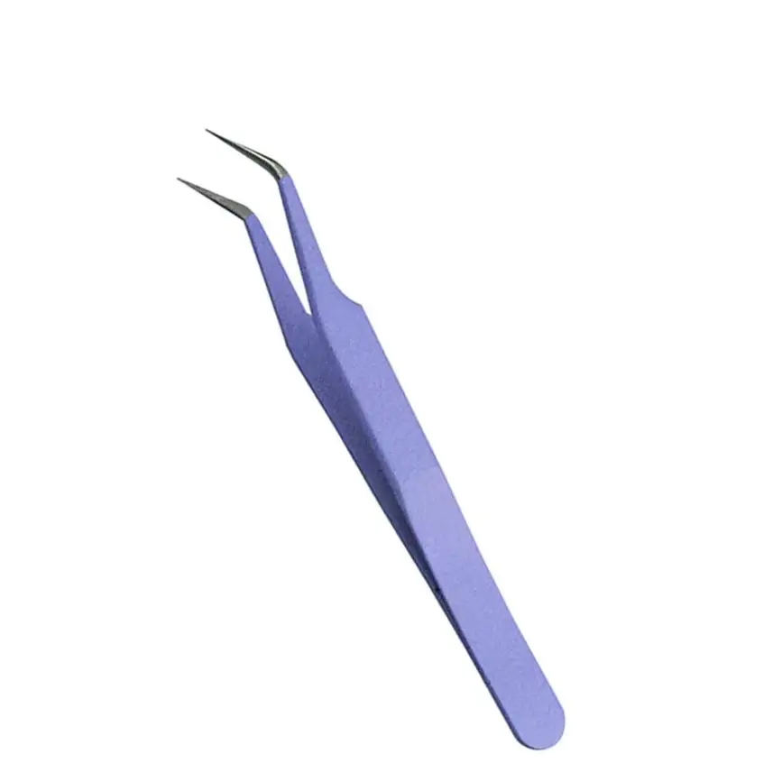 

1pcs Anti-Static Stainless Steel Eyebrow Tweezers Eyelashes Hair Beauty Slanted Puller Curler Clip Plucking Tools Tweezers C529