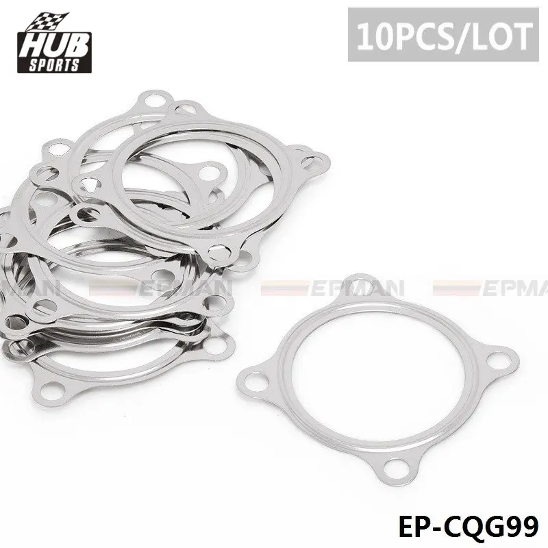 Hubsports - 10PC 2.5" 4 Bolt Turbo Downpipe Gasket Fits GT30 GT35 GT2871R GT2540R Turbocharger HU-CGQ99