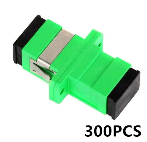 

300PCS SC APC connector adapter SC Connector Fiber Optic Adapter,flange Fiber Optic Connector Simplex Single mode Plastic