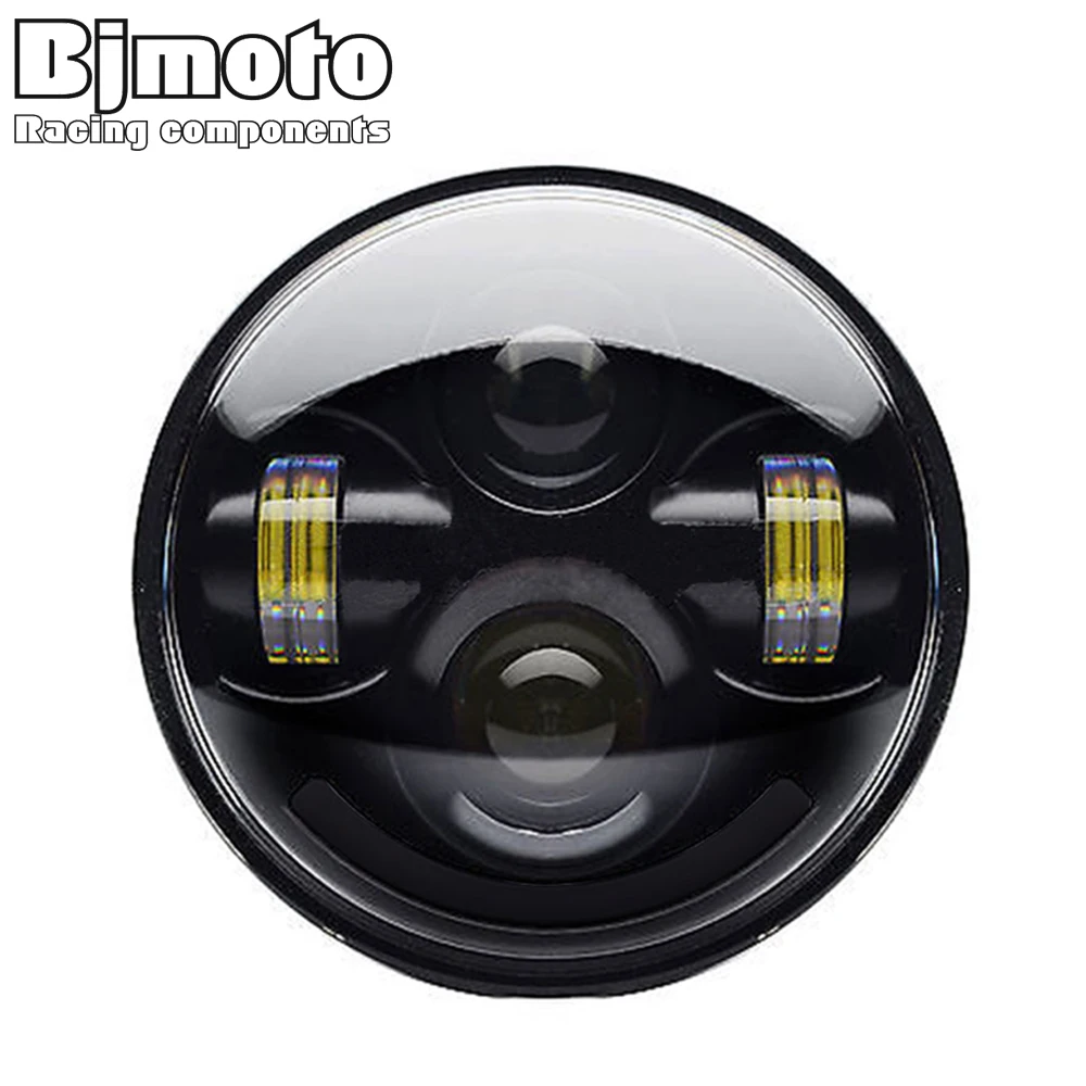 

BJMOTO 5.75 Inch Motorcycle LED Headlight Projector 40W Hi&Low Waterproof Motorbike Headlight for Harley Sportster Iron 883 1200