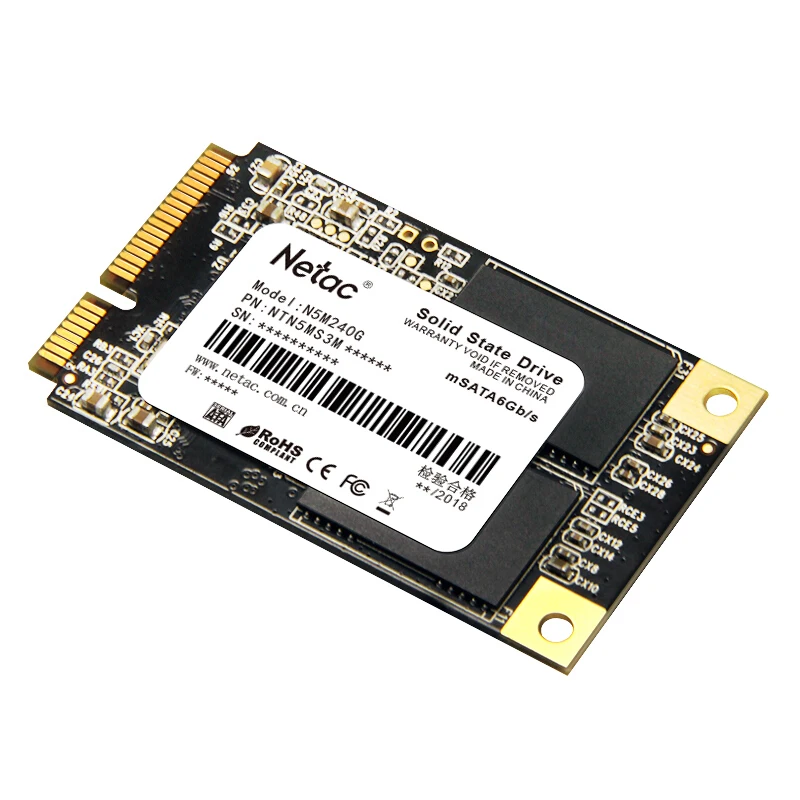 Netac mSATA SSD 120 ГБ 60 Гб жесткий диск TLC 60 120 ГБ для ноутбука mSATA Mini SATA Внутренний твердотельный диск для ПК ноутбука