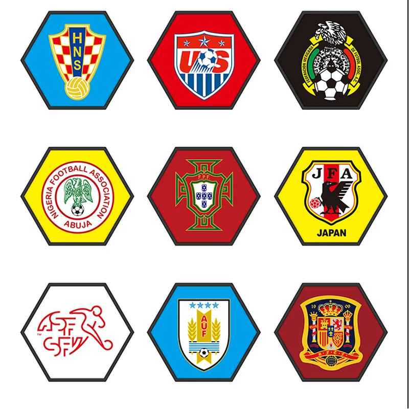 

The world Cup Ball football Team Emblem Painting Wall Pictures Hexagonal paintings For Living Room Decor Bar Supplies