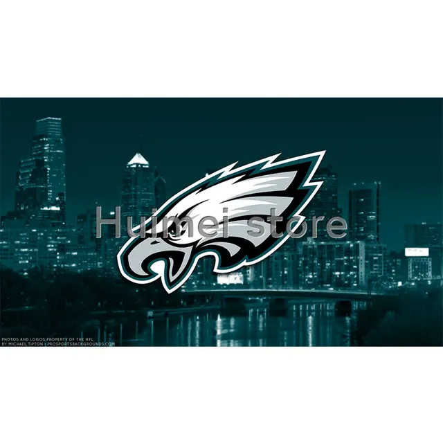 philadelphia eagles flag banner with philadelphia city background philadelphia size