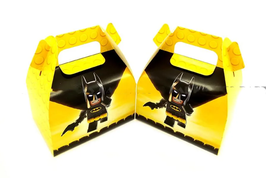 36 шт. динозавр робот ninjogoes Мстители коробки для конфет на день рождения украшения, товары для вечеринки дети конфеты коробка с бесплатными наклейками татуировки - Цвет: batman