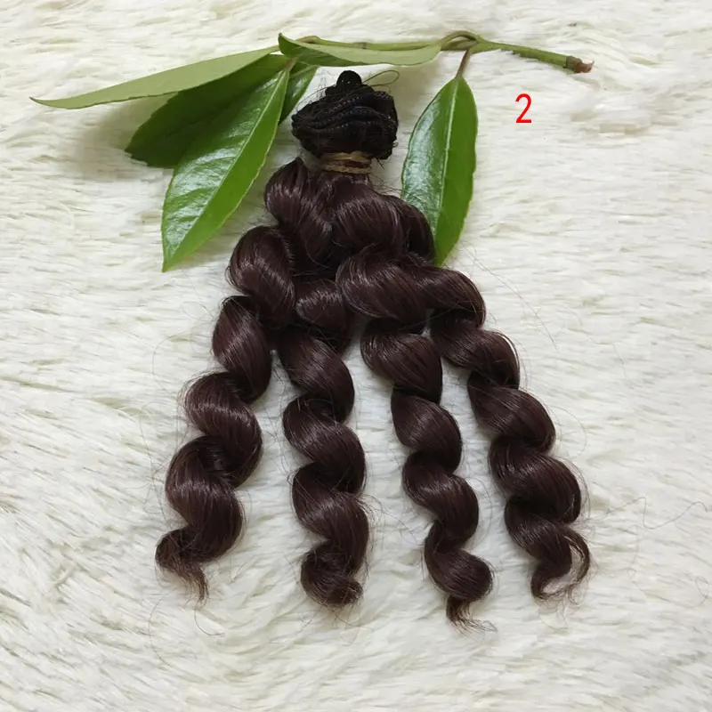 1 шт. 15 см и 25 см* 100 см Парики куклы/волосы коса прическа для 1/3 1/4 1/6 BJD/SD куклы DIY парики - Цвет: 2