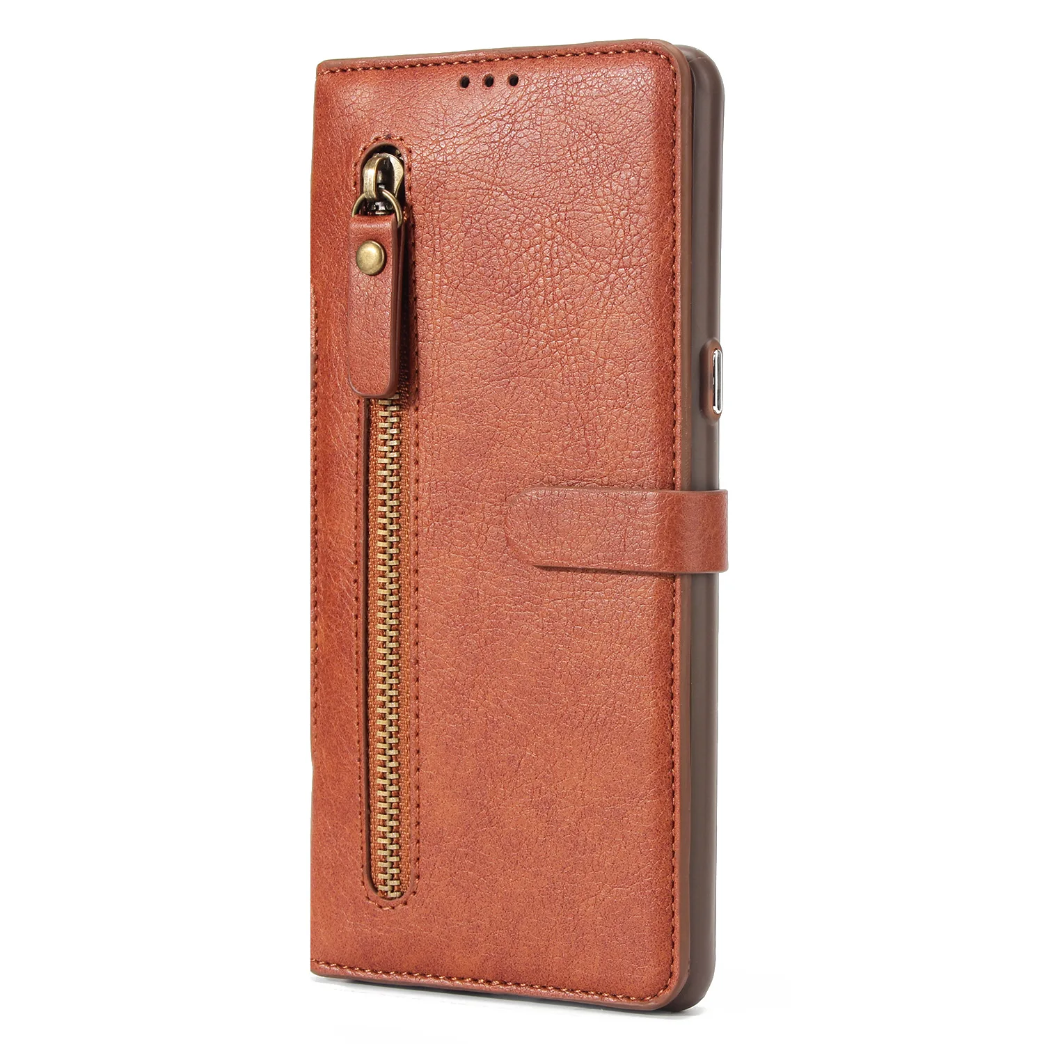 10PCS Multi-Functional Zipper Pocket Flip Leather Case for Samsung S8 S9 Plus Genuine leather Phone Cover Bag for Samsung Note8