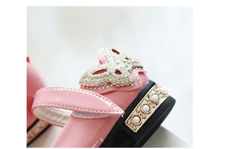 HaoChengJiaDe Выходные туфли для девочки осень новая мода принцесса Дети Девочка бант вечерние Вечеринка школьная обувь круглый кожаный детская обувь