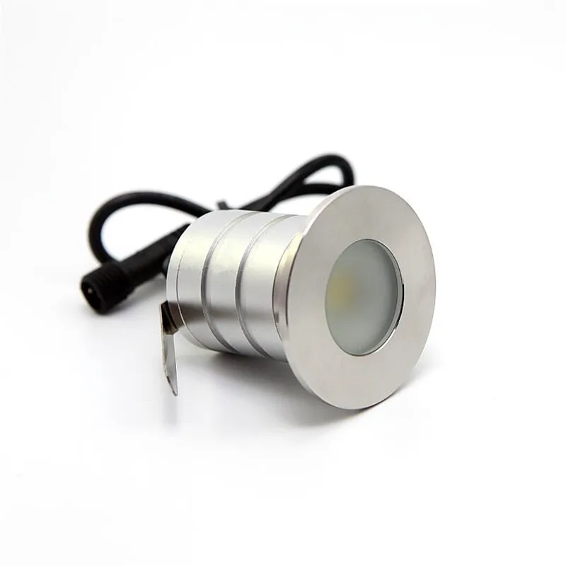 IP67 3 Вт 12-24 В светодиодный подземный светильник, уличный ландшафтный светильник, встраиваемый на 90 градусов Точечный светильник светодиодный напольный светильник для лестницы