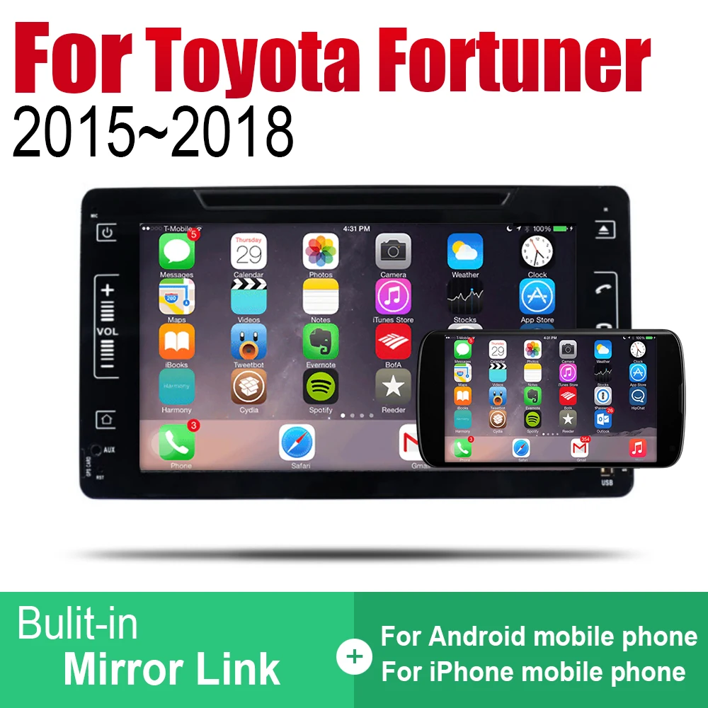 Excellent ZaiXi Android Car DVD GPS Navi for Toyota Fortuner 2015~2018 player Navigation WiFi Bluetooth Mulitmedia system audio stereo EQ 4