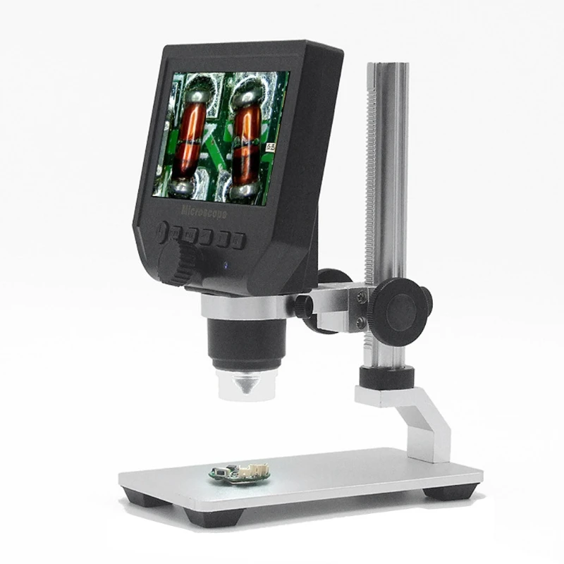 G600 4.3" LCD Digital Microscope LED Zoom 1-600X 3.6MP HD Camera Video Recorder