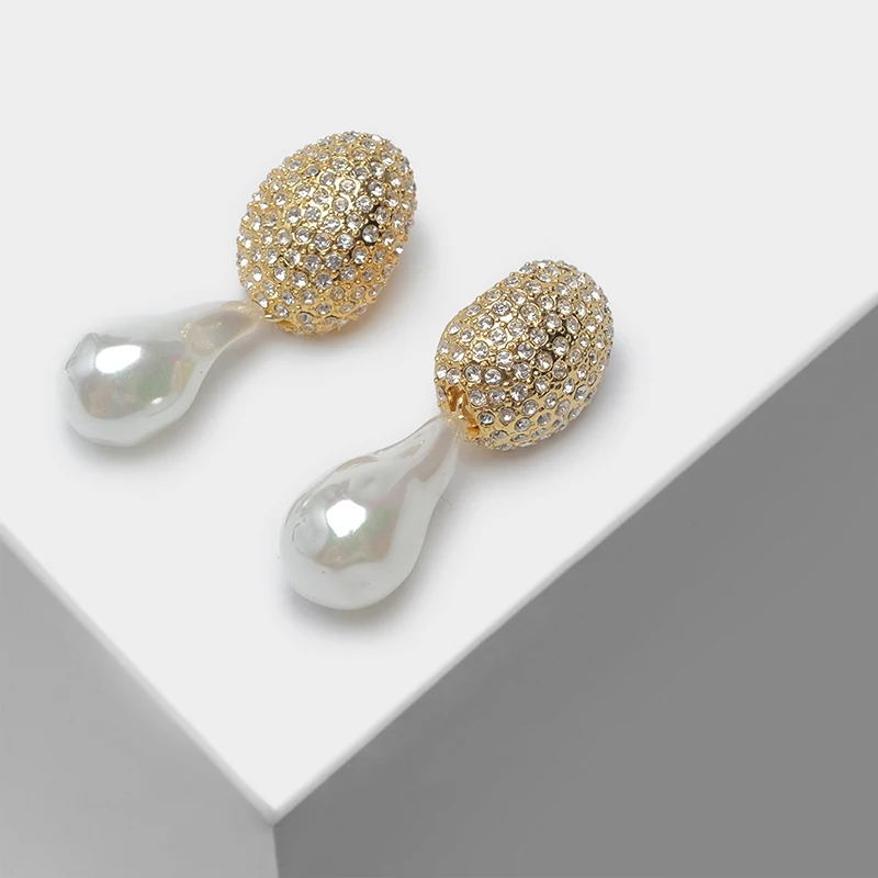 Pearl irregular earrings drop pearl earrings