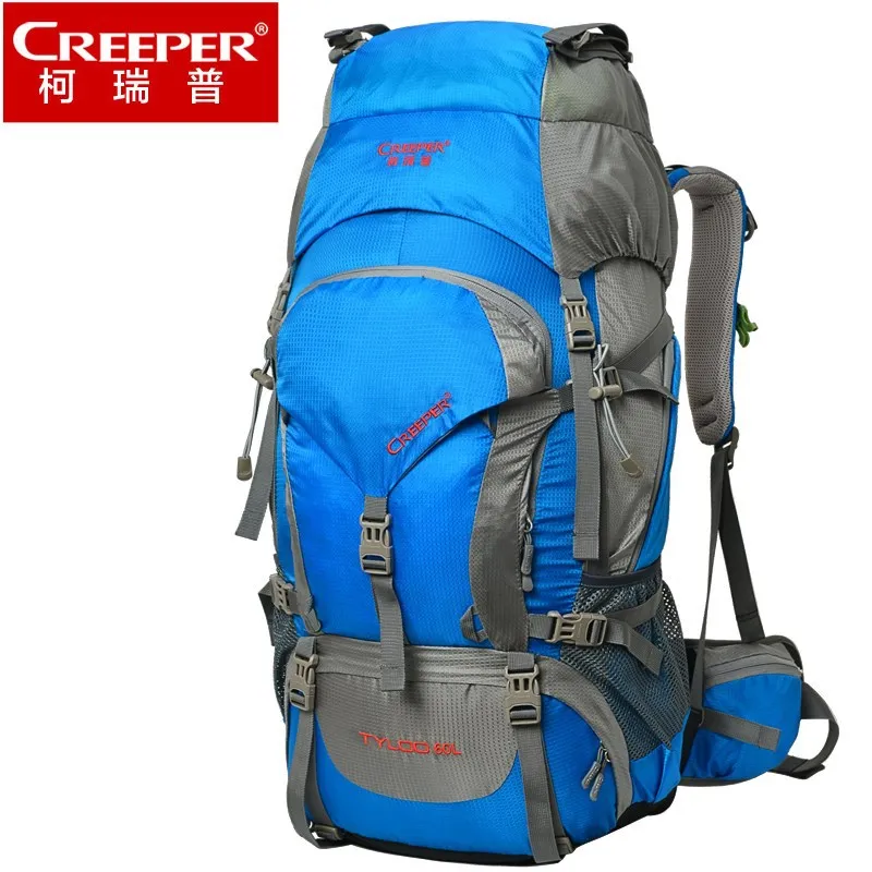 Unisex 60L Outdoor Backpack Nylon Waterproof Mountaineering Hiking Camping Backpacks Sport Bag Climbing Rucksack with Rain Cover цена Unisex 60L Outdoor Backpack Nylon Waterproof Mountaineering Hiking Camping Backpacks Sport Bag Climbing Rucksack with Rain Cover цены онлайн