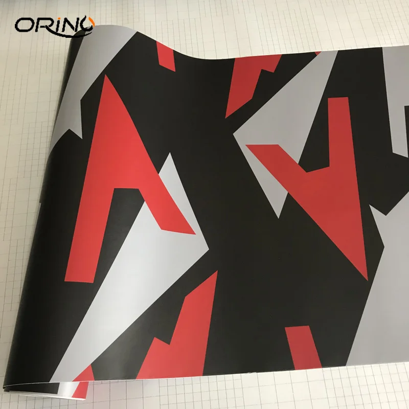 Black Red Grey Vinyl Film-2