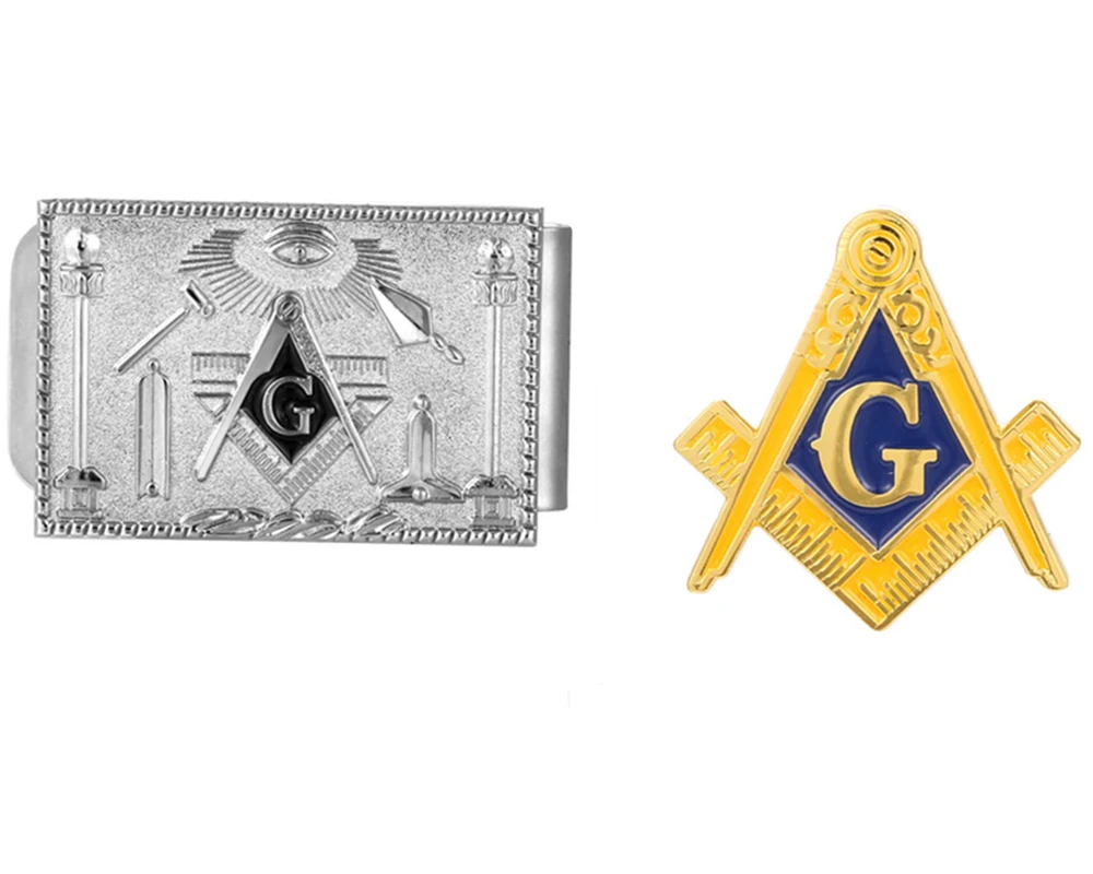 

Masonic Metal Money Clip and Pin Set