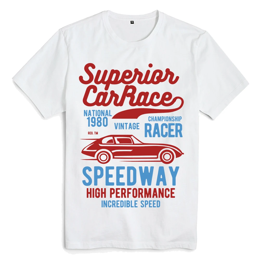 Bloodhoof Superior Car Race California printing white cotton
