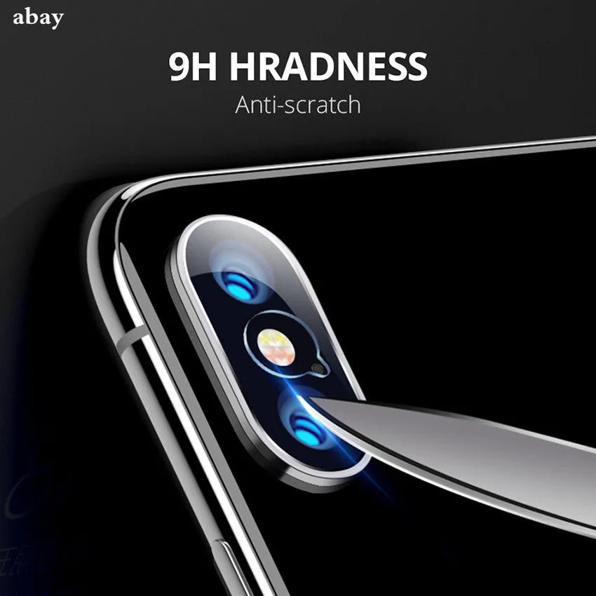 For iPhone X 8 7 6 6S Plus Accessory Back Camera Lens Screen Protector Full Cover Tempered Glass Film For iPhone XS MAX XR 5 5S