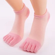 Новинка, 1 пара 6 Цвет Для женщин хлопок йоги тренажерного зала Нескользящие пять-носок с пальцами ноги носок воздухопроницаемая комфортная обувь носки S10 SE6