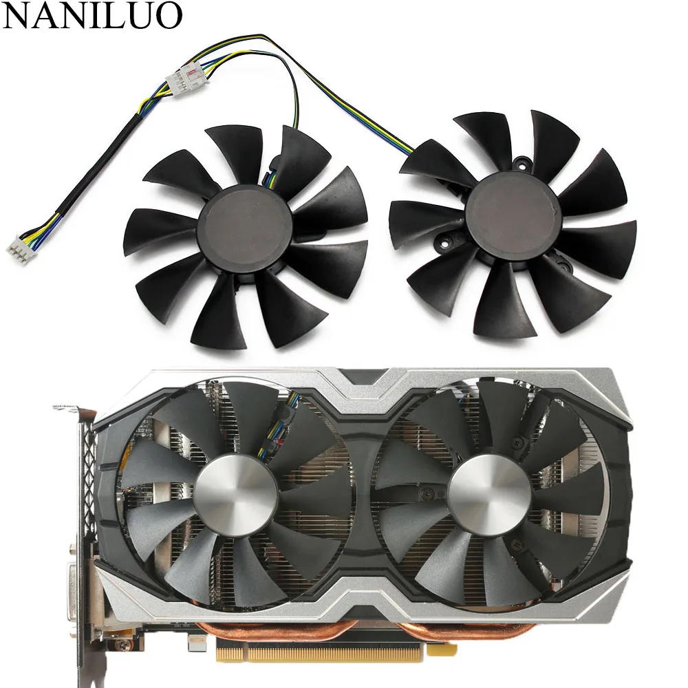 Новый 85 мм 4Pin Вентилятор охлаждения заменить для ZOTAC GTX1060 6GB GTX 1070 Mini 1050Ti Охлаждения