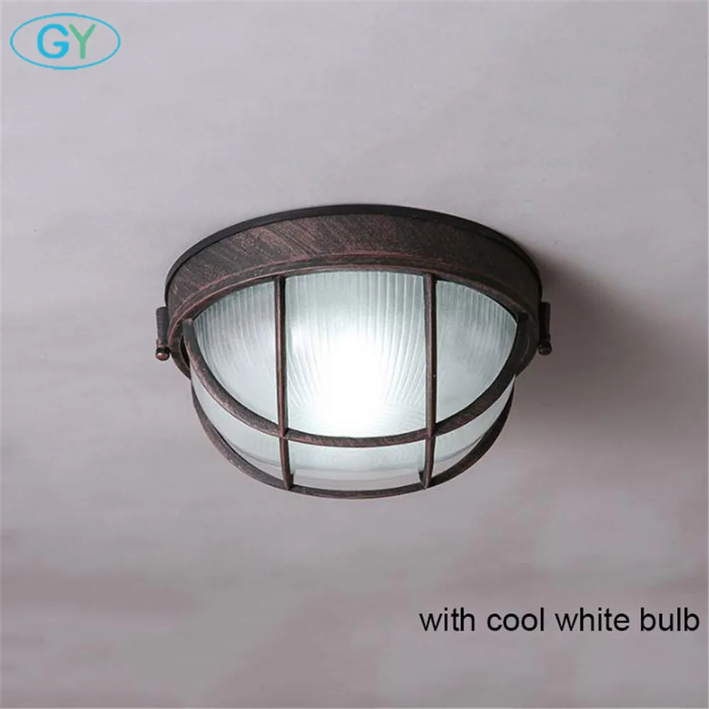 LED lámparas de techo lámparas Vintage para Iluminacion Techo Luz hierro forjado vidrio Luminaria E27 Bulb inicio iluminación
