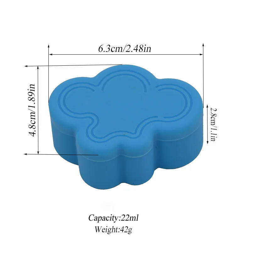 Силиконовые облако Форма банка антипригарным воск контейнер Гладкий масло банки 4 в 1 22 мл bho Небьющийся силиконовый контейнер концентрата