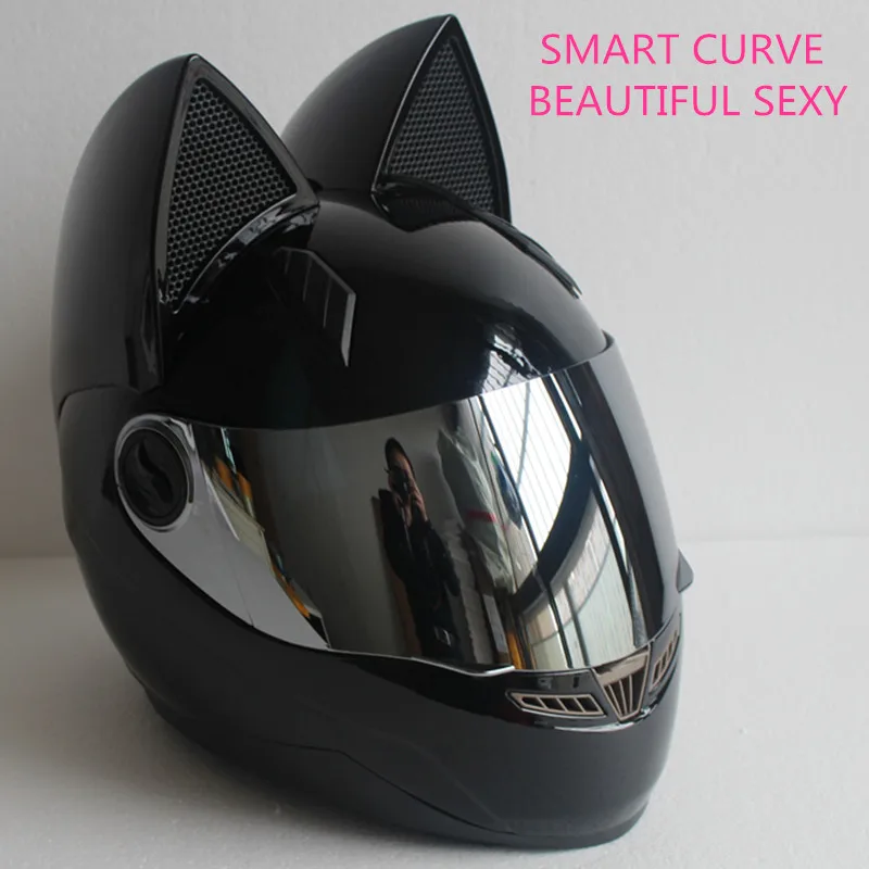 NITRINOS мотоциклетный шлем для мужчин и женщин гоночный персональный всесезонный защитный шлем кошачий ушной шлем