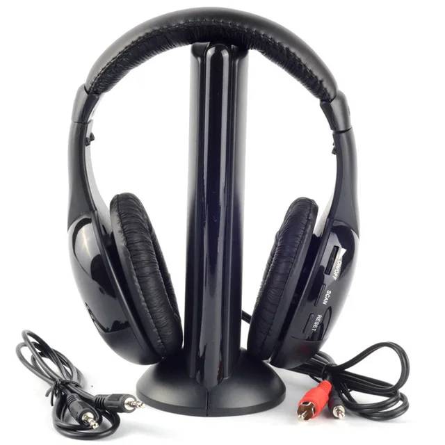 5 в 1 Hi Fi Беспроводной наушники с микрофоном излучатель для FM радио MP3 чат онлайн