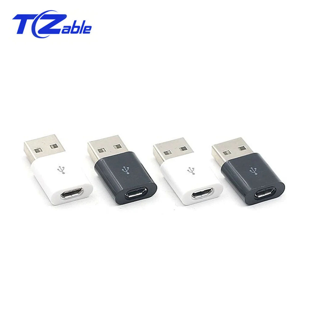 

Micro USB Female To USB Male Adapter Converter Data Charger For Phone Tablet PC Charging Transmission Two In One ABS Shell