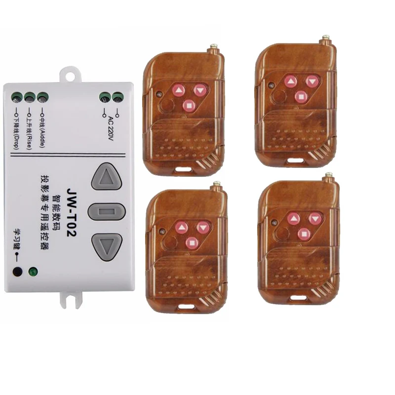 

AC 220V Wireless remote control switch 433MHz Motor forward inversion forward/reverse/stop for shutters/gate/projection screen