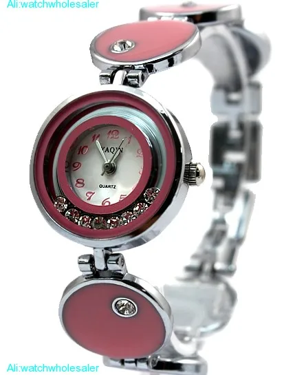 FW753A Round PNP Shiny Silver Watchcase White Dial Ladies Women Bracelet Watch