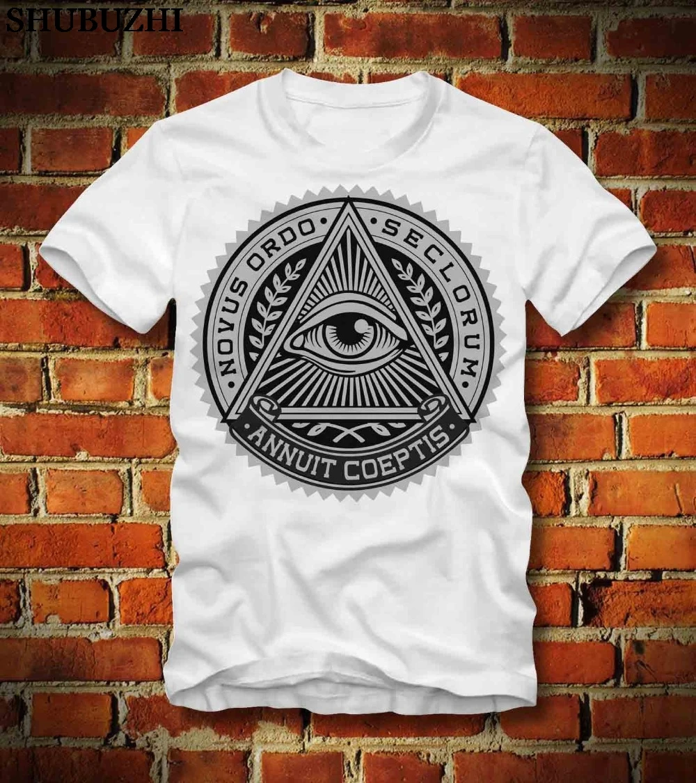 

T Shirt Illuminati Conspiracy Conspiracy Theory Tv Nwo Freemasons New cotton Summer Style T-Shirt Man Print T-Shirt Hipster