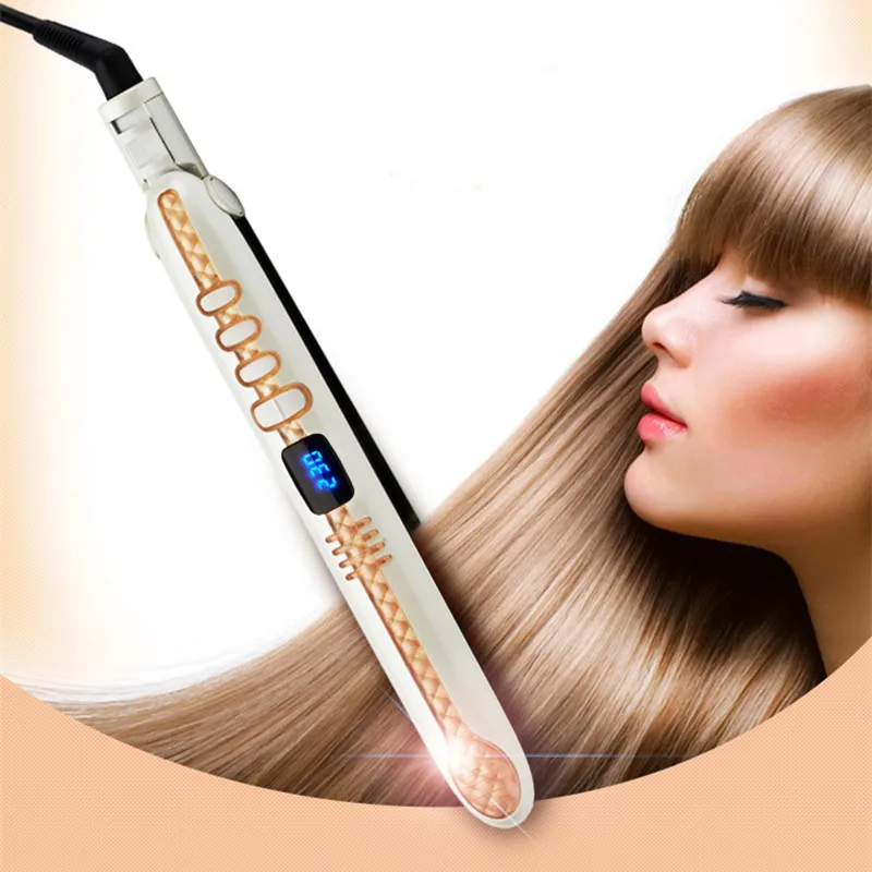 Многофункциональный выпрямитель для волос бигуди Выпрямитель для волос, Утюг Инструменты для укладки волос быстро Керамика покрытие с цифровым Дисплей st3311