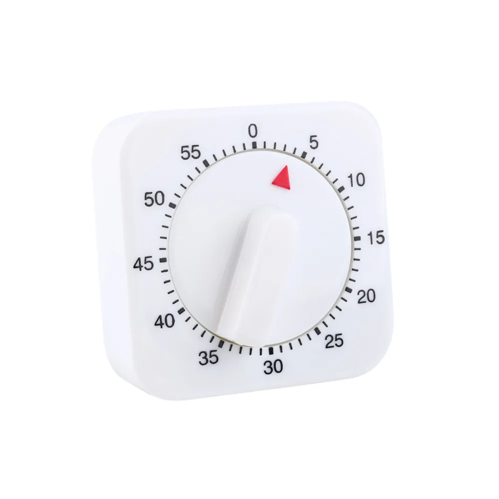 1 шт. белый квадрат 60 минут механический кухонный таймер напоминание сигнал с подсчетом кухонные аксессуары