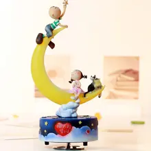 Вращающаяся музыкальная шкатулка для мальчиков и девочек в Луне подарки для подруги подарки на свадьбу и Рождество украшение для дома