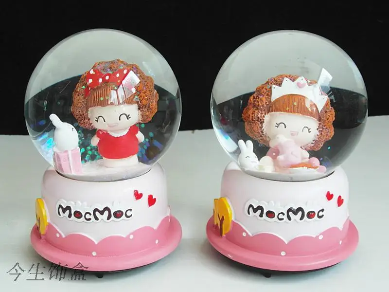 ymy Light snow crystal ball doll mousse flash music box girlfriend bestie girl birthday gift | Дом и сад