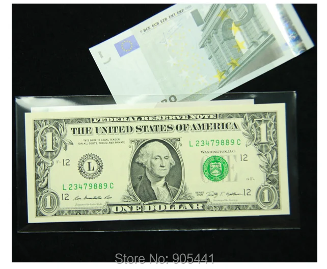 100pcs General Size Money Currency Stamp Sleeves 17CM*8.2CM Holders High Quality