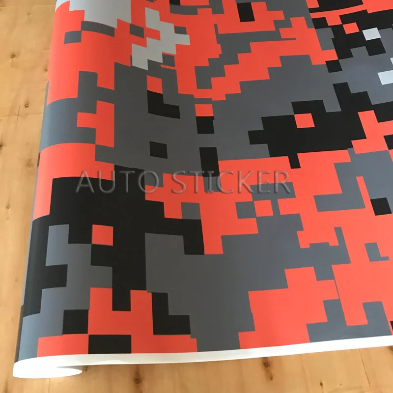 orange black digital camo wraps 6