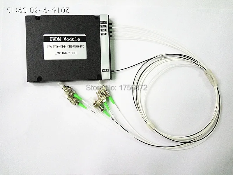 

1pair Low insertion Loss FC/APC Connector Single Fiber 4 Channel DWDM Mux OR Demux Fiber Optical modules CH32-CH35 1X4DWDM DEMUX