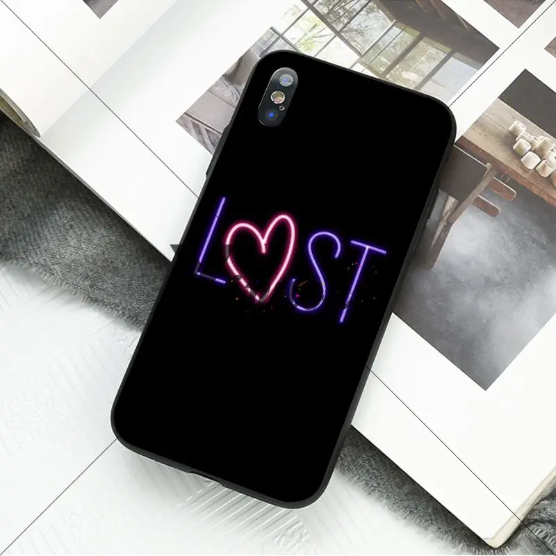 Black background fluorescent small pattern font neon
