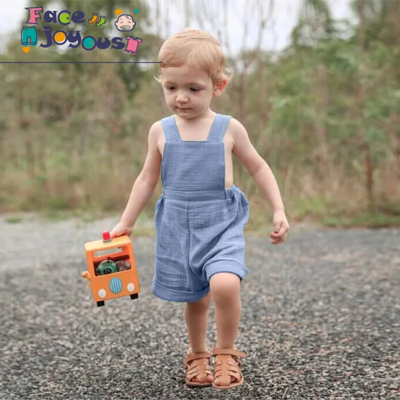 

Summer Children Girls Rompers Fashion Boys Jumpsuits Costume Overalls Toddler Kids Overalls Short Pants 100%Cotton Clothes 1-6Y