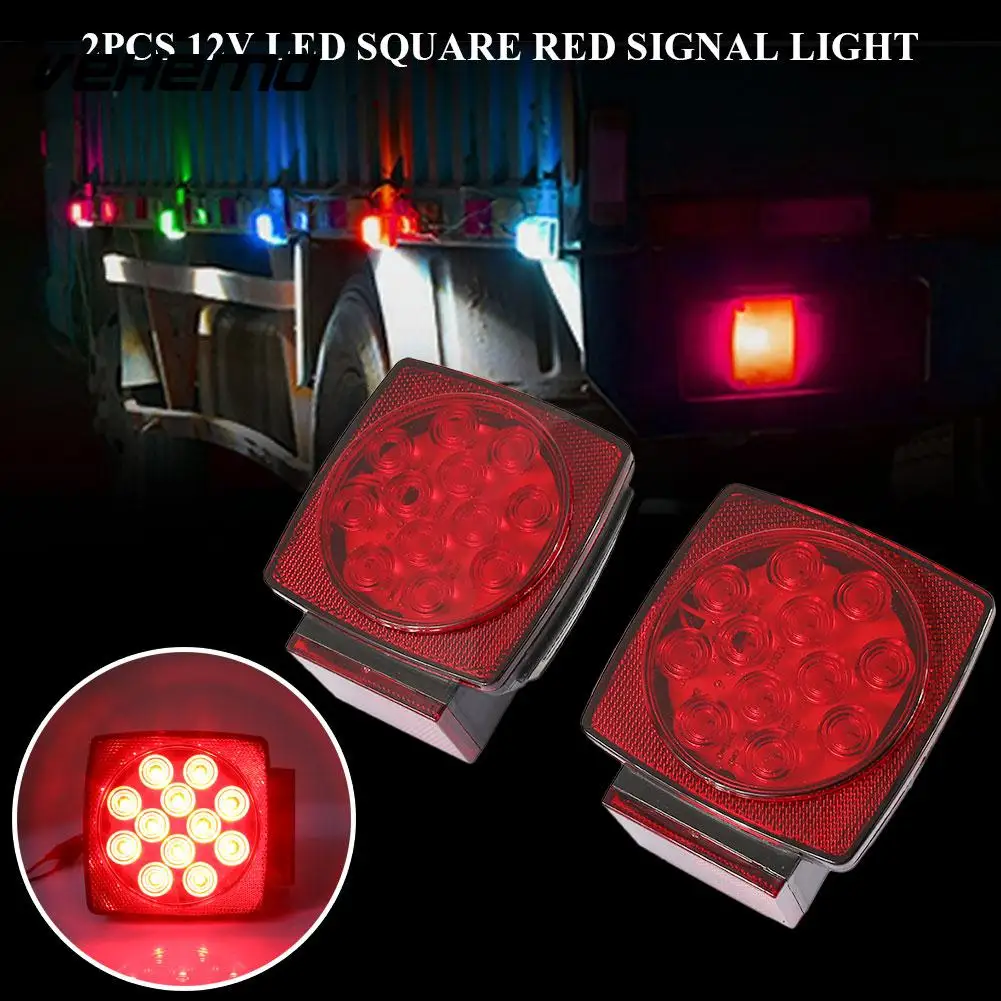 

Vehemo Tail Lights Rear Lamps Warning Lights Red 21/16LED Super Bright Truck Stop Indicator Accessories Caravan Durable