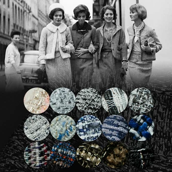 

15 Types: Fashion weaving tweed fabric,metallic lines,check and striped,sewing for coat,jacket,dress,skirt,craft by the yard