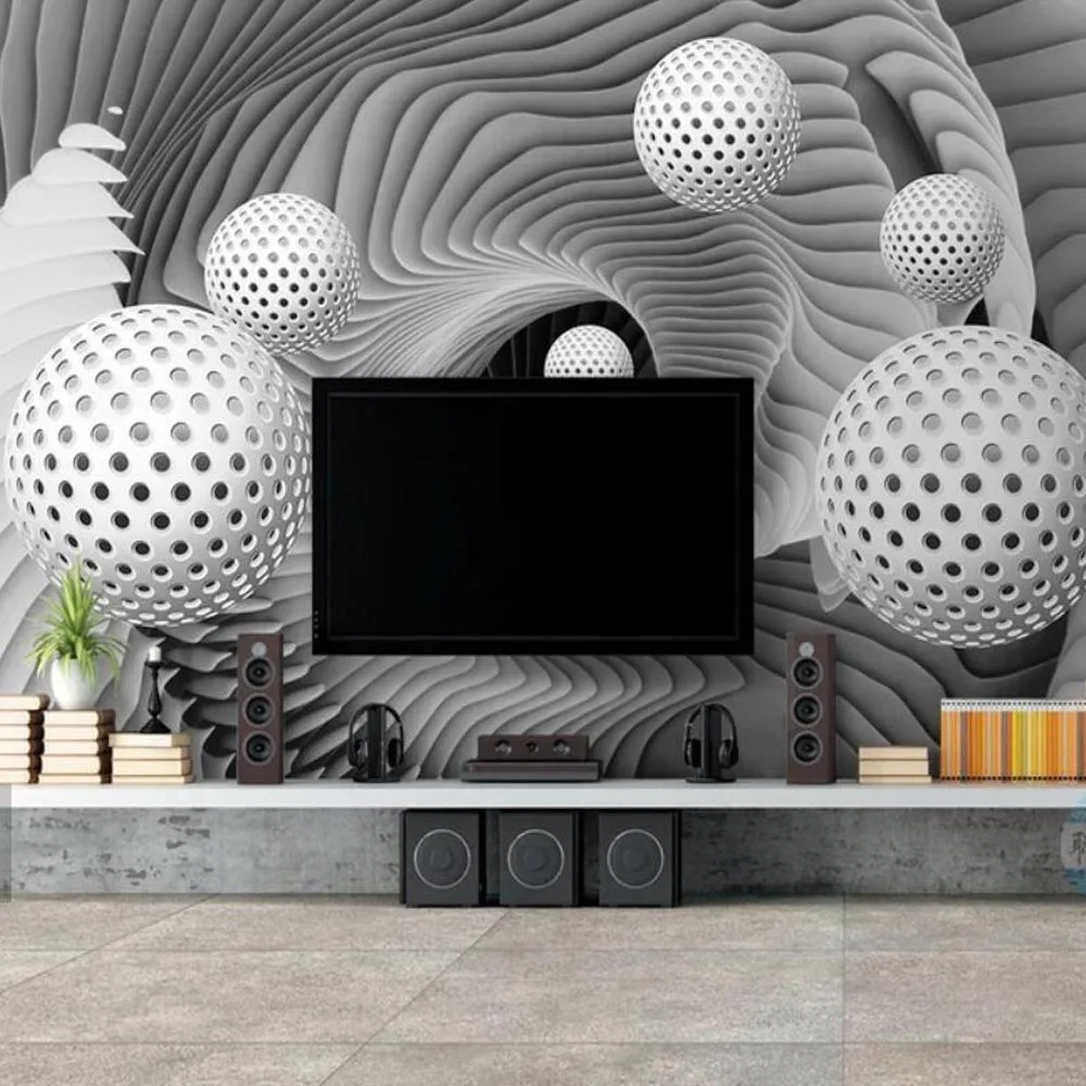 

Абстрактный белый шар фотообои 3D печатные фотообои для гостиной домашний Декор современный